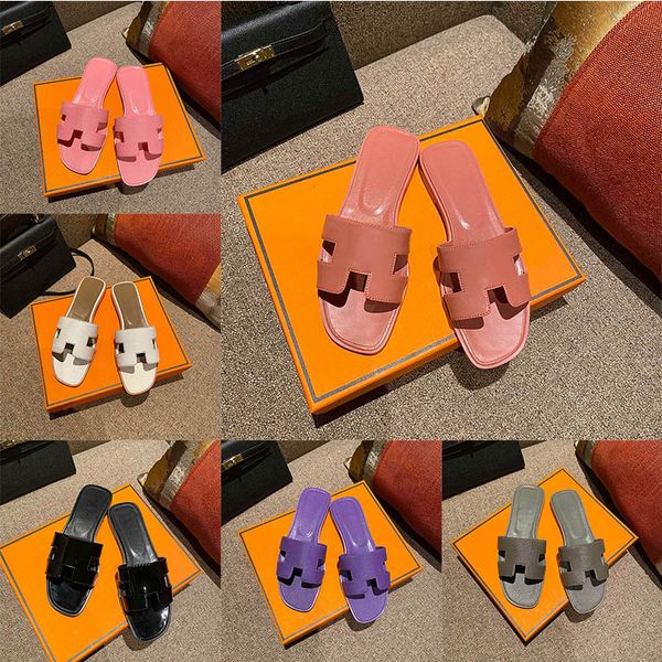 

luxury designer genuine leathe summer sandals leathe slippers beach comfortable fashion casual platform sandals slippers, Black