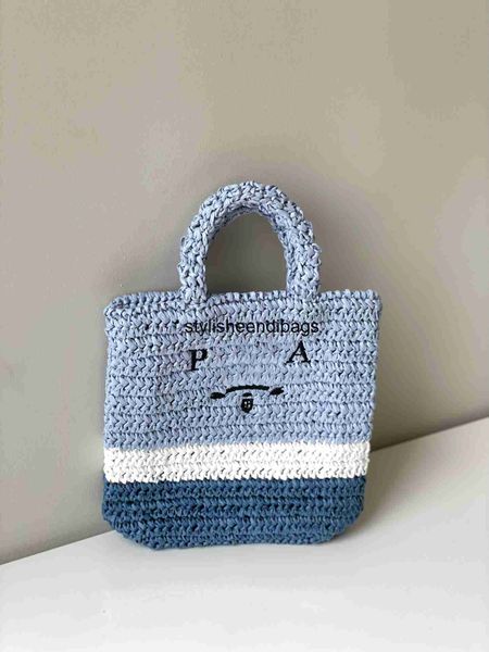 

luxury fashion straw braided bag handbag shoulder designer bag atmosphere feeling full blue/black words mother and daughter summer selection