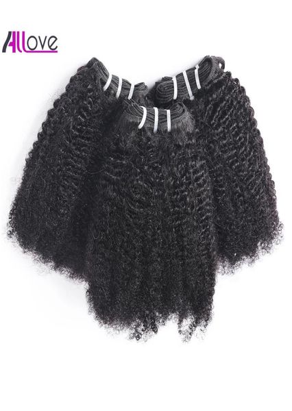 

brazilian human hair bundles peruvian indian hair extensions body loose deep wave afro kinky curly hair weft straight6628384, Black