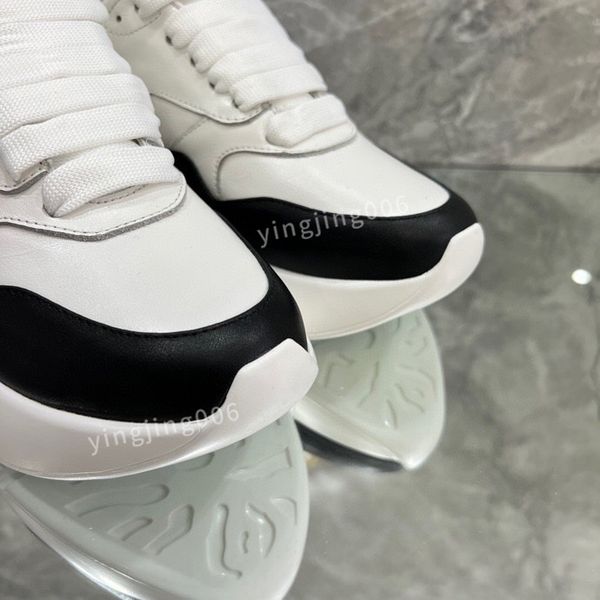 

new brand fashion designer platform womens casual shoes leather lace-up sneaker lady flat running trainers letters gym sneaker, Black