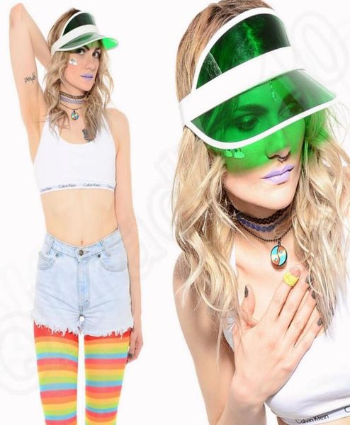 

retro neon sun visor hat golf tennis stag poker party headband cap sunscreen hat tennis beach elastic hats cny2859057231, Blue;gray