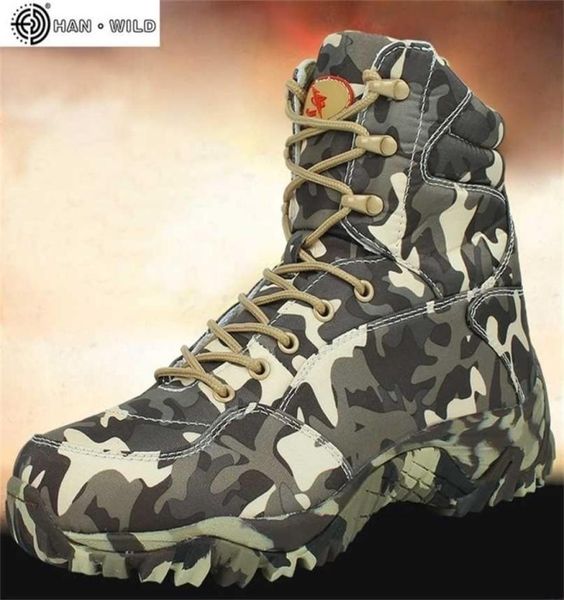 

men military army boot spring waterproof canvas camouflage tactical combat desert ankle boots mens shoes 2110229607090, Black