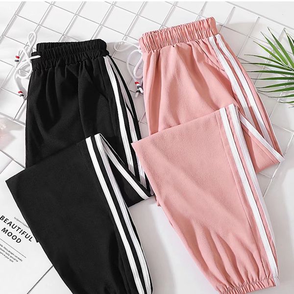 

womens two piece pants cargo womens korean fashion sports oversize sweat joggers sweatpants baggy trousers clothes 230519, White