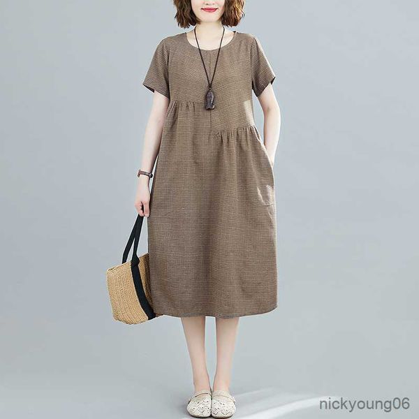 

new summer maternity dress woman casual a-line large size dresses pregnant woman clothing r230519, White