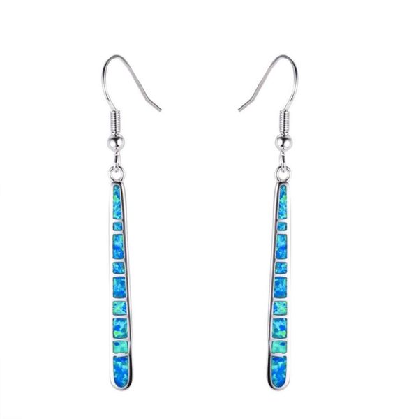 

fire opal dangle long drop hook earrings 925 silver plated womens engagement wedding party gift jewelrys5695577
