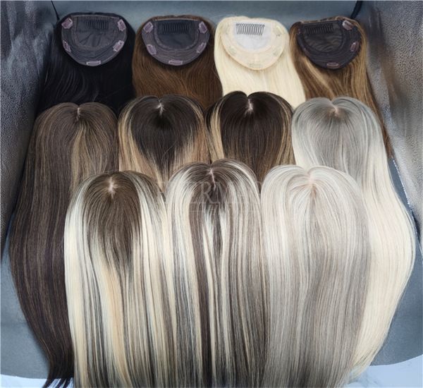 

new coming stock human hair pieces skin scalp base ers toupee for alopecia hair loss thinning women, Black;brown