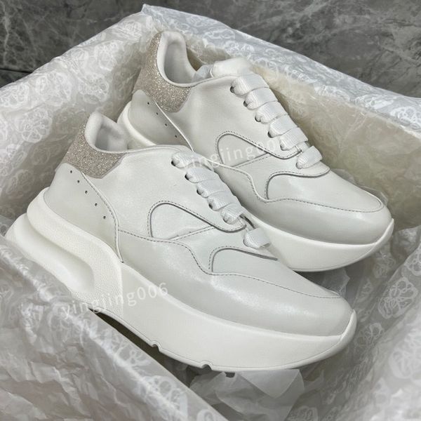 

brand fashion designer platform women casual shoes leather lace-up sneaker lady flat running trainers letters gym sneaker2023, Black
