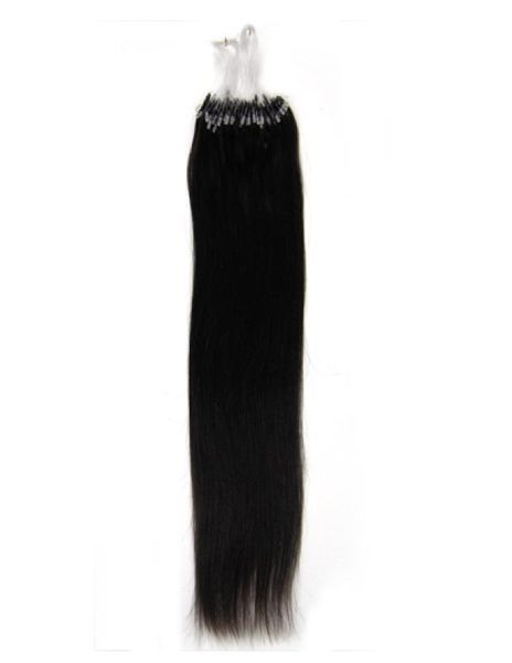 

remy indian hair 18quot22quot 1g s 100gset 1b off black loopmicro ring hair extension100 remy brazilian human hair exte3788528