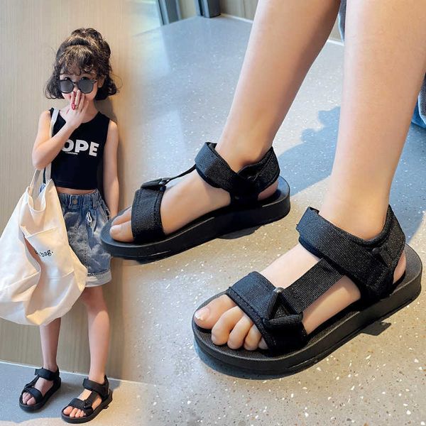 

sandals boys girls sandals summer kids shoes fashion light soft flats toddler slippers infant casual beach children shoes outdoor aa230518, Black;red