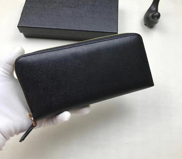 

fashion women clutch wallet genuine leather wallet single zipper wallets lady ladies long classical purse with box card 19102cm5900035, Red;black