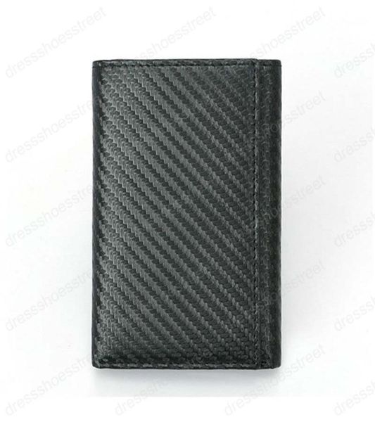 

men039s leather rfid blocking trifold security wallet carbon fiber large capacity men wallet multi card holder male purse5032165, Red;black