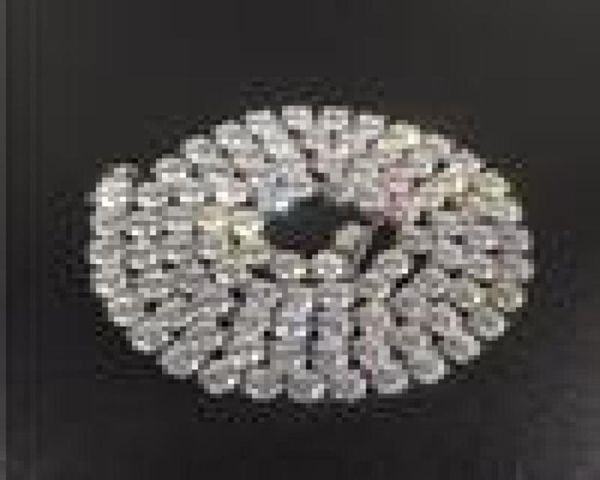 

mens diamond gold tennis chain necklace hip hop iced out bling chains jewelry men stainless steel silver necklaces8723494, Black