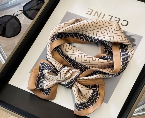 

narrow long plaid slik scarves women039s spring autumn new decorative neckerchief hair band tie bag ribbon wrist scarf 110x14cm1313090, Blue;gray