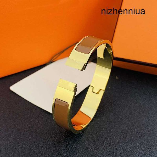 

screw bracelet h designer bangles enamel jewelry clic plated 14 k gold bracelets for women couple love bangle engagement gifts friendship br, Black