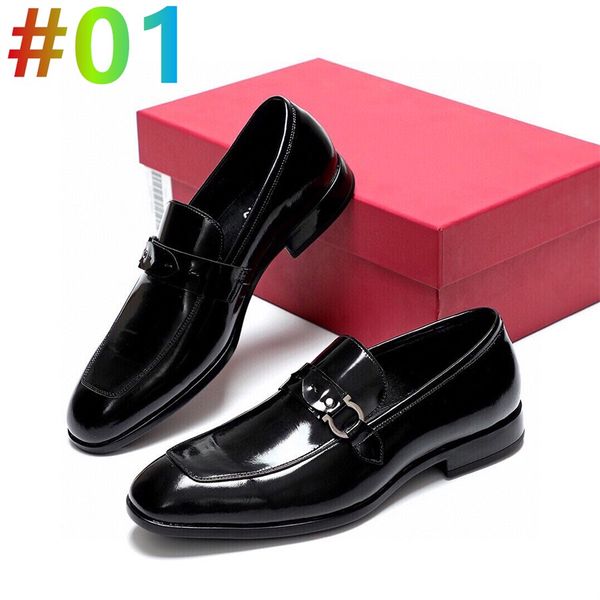 

luxury designer business casual shoe fashion loafers leather male chaussure homme natural party shoes for men, Black