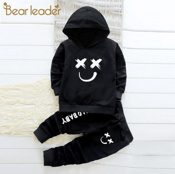 

bear leader boys autumn fashion casual clothing sets cartoon pattern hoodied and letter print pants 26 years children suit4725365, White
