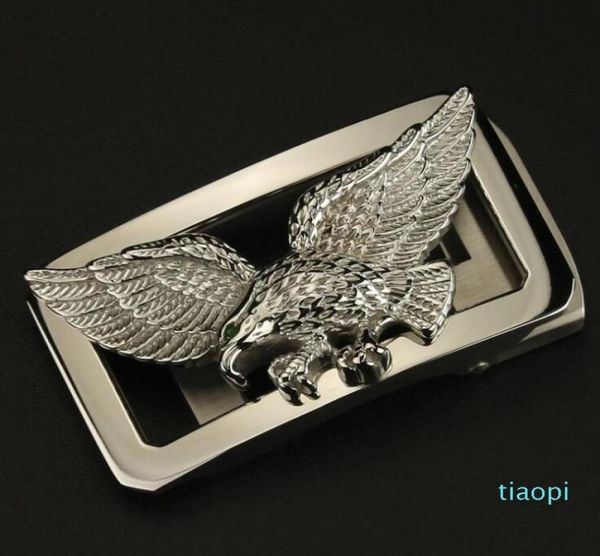 

men039s stainless steel flying eagle auto buckle for 3335cm waist belt leather belt buckle waist band buckle3224845, Slivery;black
