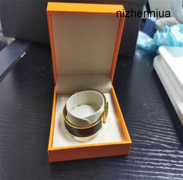 

whole 32 colors enamel bangles men women cuff bracelets 12mm upper arm color h stainless steel luxury jewelry gifts high quali1261995, Black