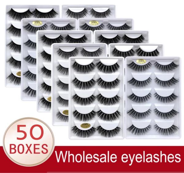 

false eyelashes whole 203050 boxes 5 pairs 3d mink lashes natural soft makeup fake eye cilios g806 g8009753624