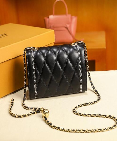

new shoulder messenger bag soft leather small square bag allmatch mini chain bag8585090