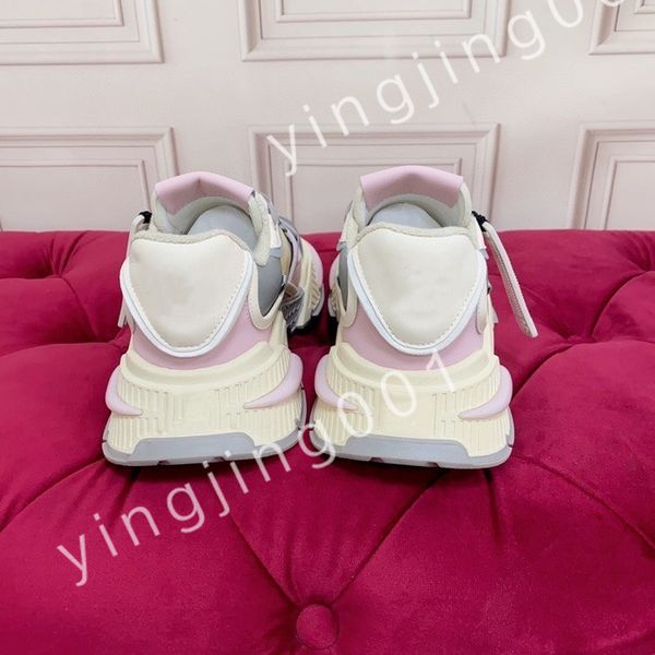

new casual shoes trainers women flats platform sneakers designer logo white black leather womens lace up mens size 35-45