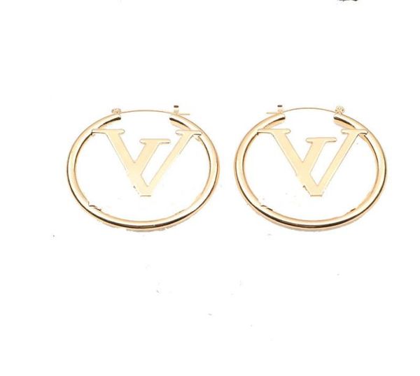 

luxury big gold hoop earrings for lady women stud earings correct letter v brandjewelry valentine039s day gift engagement for b5207113, Golden;silver