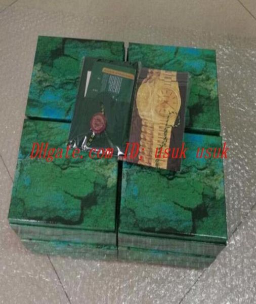 

2022 ship super quality watch box new style green original box papers leather bag gift boxes in gmt sub sea watch box gree5505794, Black;blue
