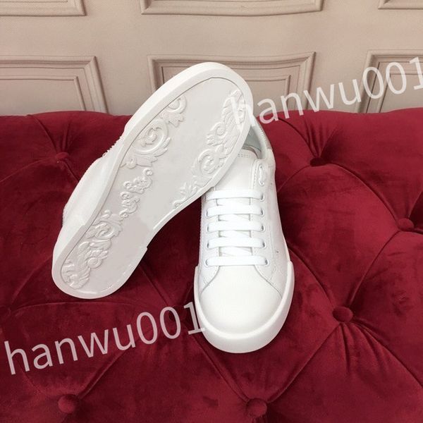 

new designer woman shoe leather lace up men fashion platform sneakers white black mens womens casual shoes