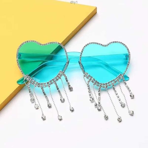 

sunglasses candy color love tassel y2k glasses fashion heart frameless ocean personalized sungalsses 64q23, White;black