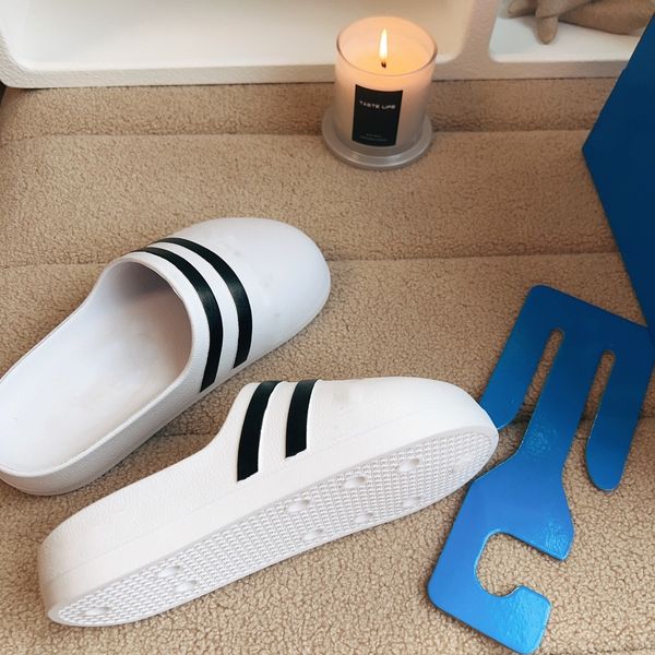 

brand men women slippers white black eva casual flats outdoor comfortable lightweight baotou beach slippers 36-45