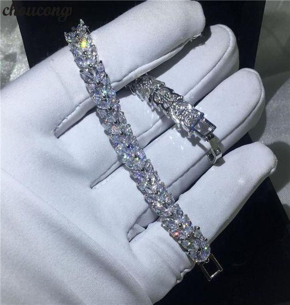 

choucong classic white gold filled flower bracelets 5a zircon cz silver colors wedding bracelet for women fashion jewerly4966030, Golden;silver