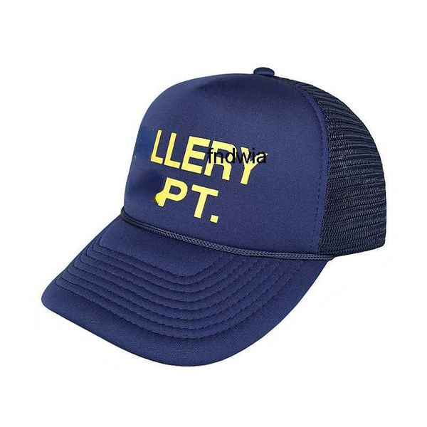 

trucker hat casual ball caps with galleryes letters curved brim baseball cap for men and women, Blue;gray