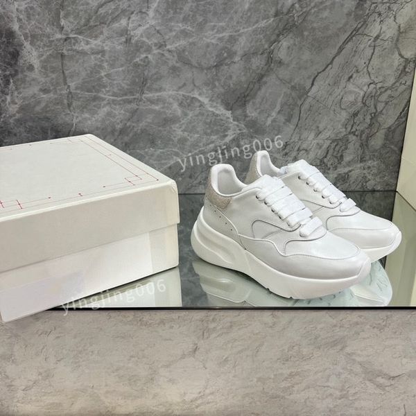 

brand fashion designer platform women casual shoes leather lace-up sneaker lady flat running trainers letters gym sneaker, Black