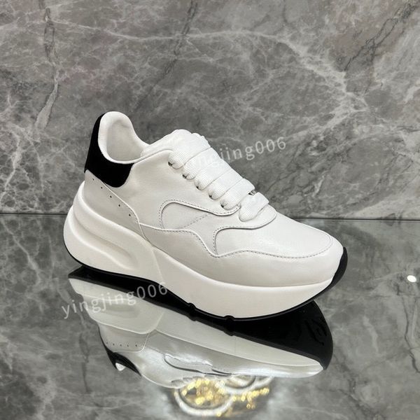 

2023new brand fashion designer platform women casual shoes leather lace-up sneaker lady flat running trainers letters gym sneaker, Black