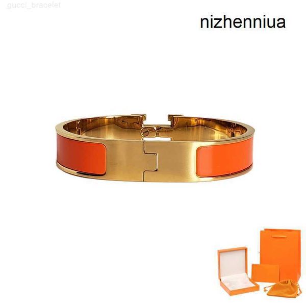 

classic h bangle men women 18k gold letter bracelets luxury design jewelry colorfast hypoallergenic birthday gift {category}, Black