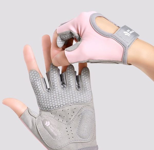 

fitness gloves female sports yoga anti-slip professional weight iron palm protection horizontal bar pull-up apparatus training anti-cocoon, Black