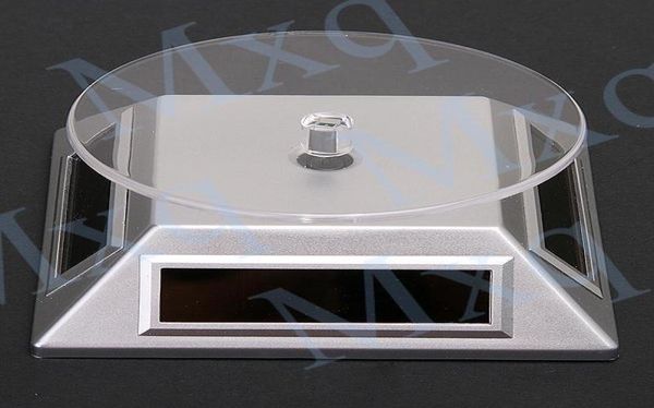 

jewelry dispaly platform exhibition stand solar auto rotating display stand rotary turn table plate for mobile mp4 watch jewelry v5747873, Black;white