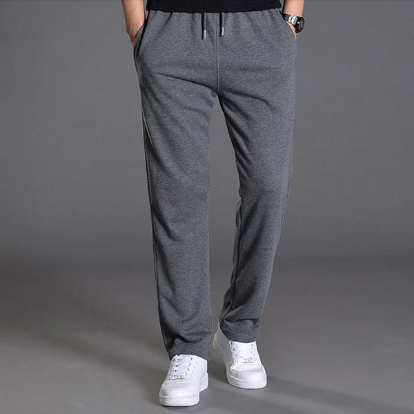 

men's pants spring autumn joggers men jogging sweatpants sportswear knit tracksuit sports pants trousers oversize wide leg clothing 230, Black