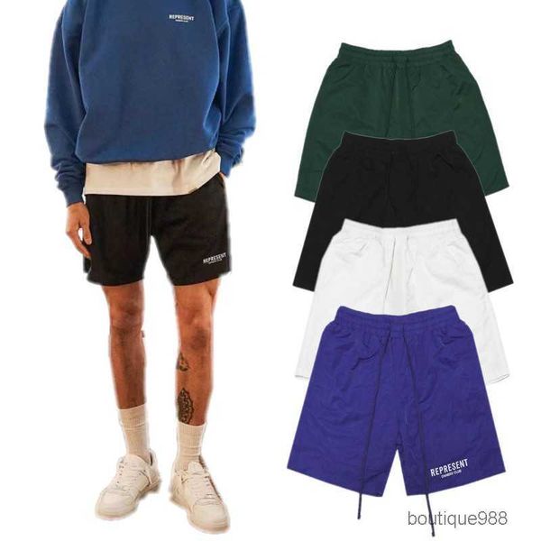 

represent shorts fashion summer men shorts sweatpants famous women designer short pants letters printed mens beach pant, White;black