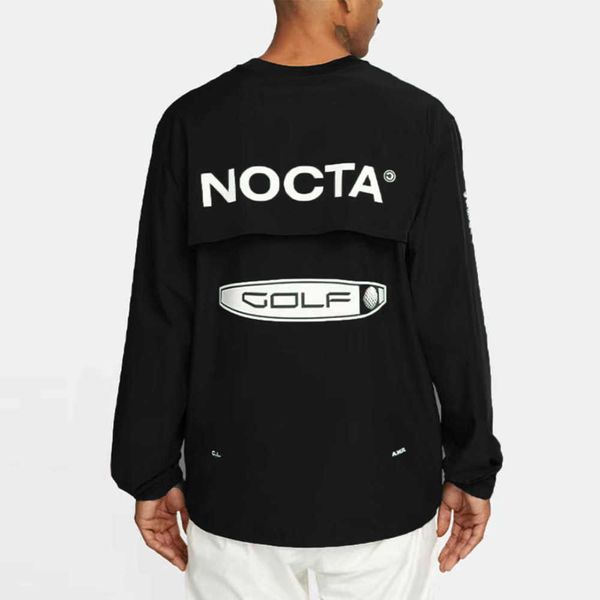 

men's hoodies us version nocta golf co branded draw breathable quick drying leisure sports t-shirt long sleeve round neck summer high q, Black