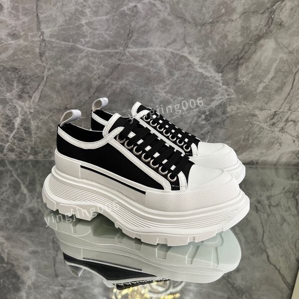 

2023fashion designer platform womens men casual shoes leather lace-up sneaker lady flat running trainers letters gym sneaker, Black