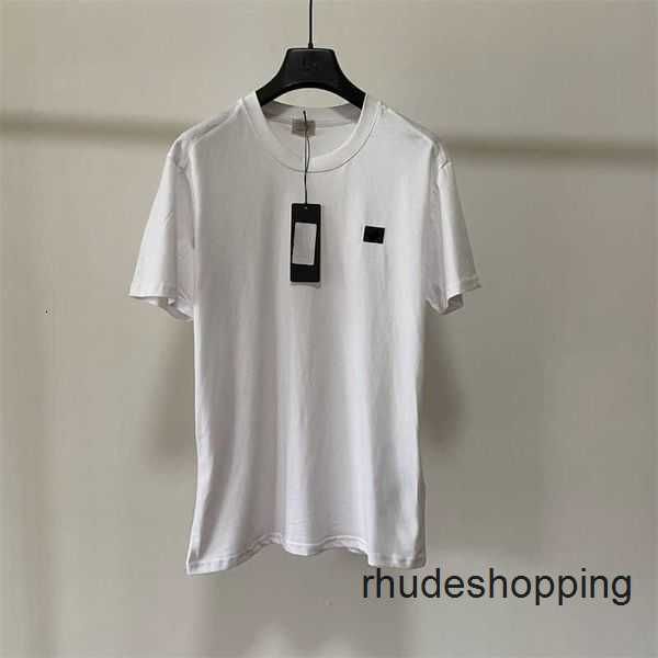 

high end cp t shirt summer mens cotton round neck designer short sleeved tshirt casual loose trendkmko, White;black