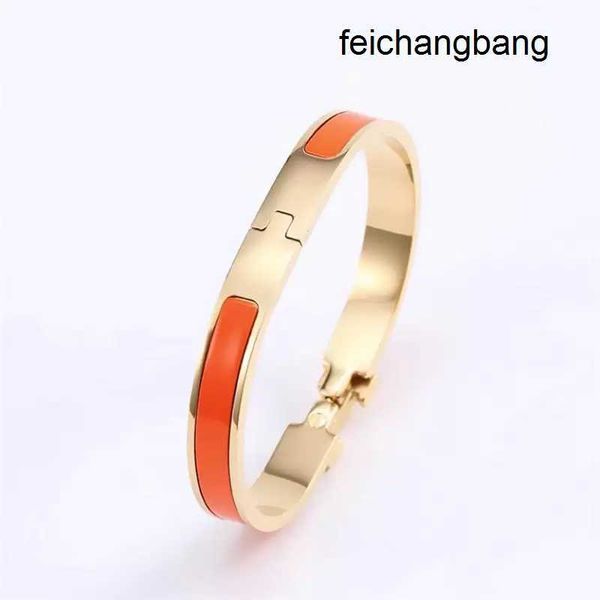 

h home bangle wholesale wholesale narrow 8mm h bangles stainless steel charm letter bracelets women luxury jewelry designer orange color ena, Black