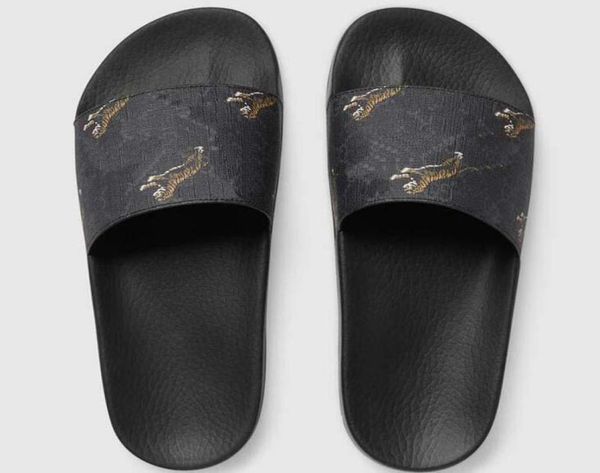 

2020 men women summer rubber sandals beach slide fashion scuffs slippers indoor shoes size eur 3545 with box22273426, Black