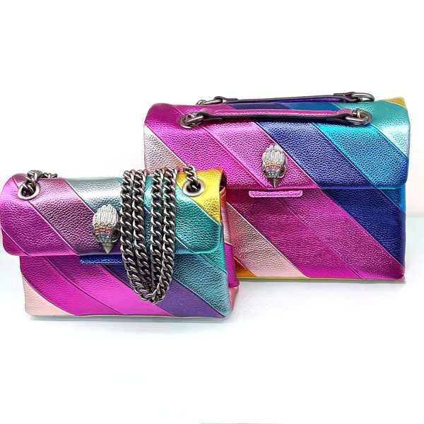 

genuine leather kurt geiger rainbow shoulder bag womens famous purses handbag luxury london mens flap mini clutch designer bag chains lady c