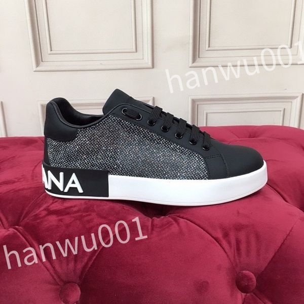 

2023 luxury quality casual shoes women's white outdoor running shoes printed calf leather men casual shoes sneakers, Black