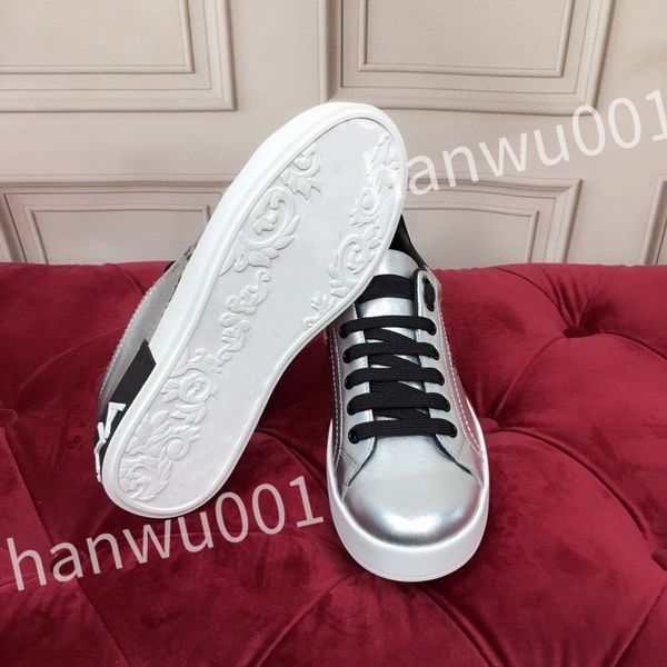 

new luxury quality casual shoes women's white outdoor running shoes printed calf leather men casual shoes sneakers, Black