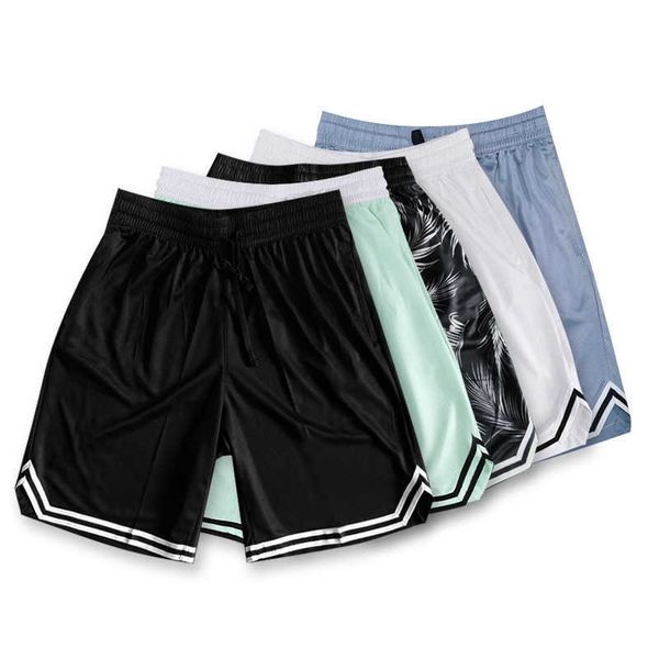 

summer casual sports shorts quick drying outdoor american mesh men's capris running breathable over knee basketball pants, White;black