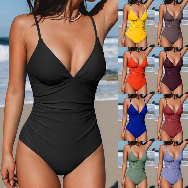 

women's swimwear women 1 piece webbingtank suits shirred vintage up athletic training bikini woman women's thong swimsuit shorts 2, White;black