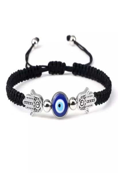 

classic blue turkish evil eyes bracelets for women hand of fatima lucky red braided rope chain bracelets female handmade jewelry1889485, Golden;silver